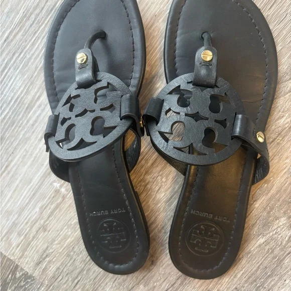 Tory Burch Black Sandals - Picture 1 of 4